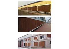 Installation case of wrapped wet curtain